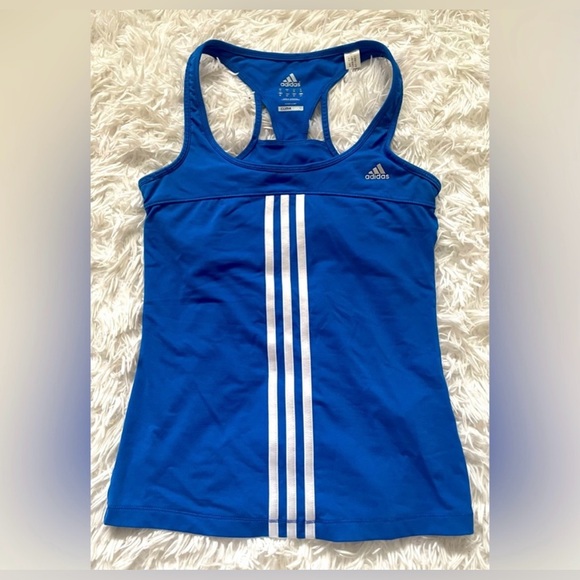 Adidas Climacool Racerback Tank Top. Built in Bra. White Stripe Accent. Size S - Picture 1 of 8